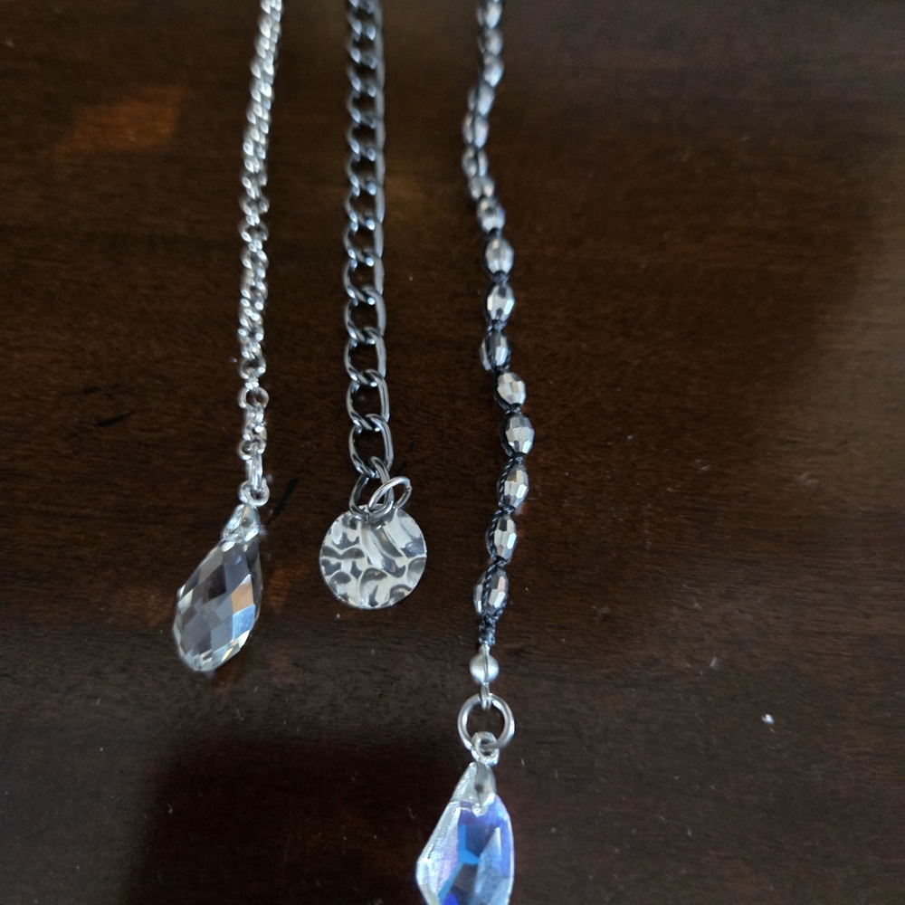 Unique Lariat-Like Silver Charm Necklace - Picture 4 of 6